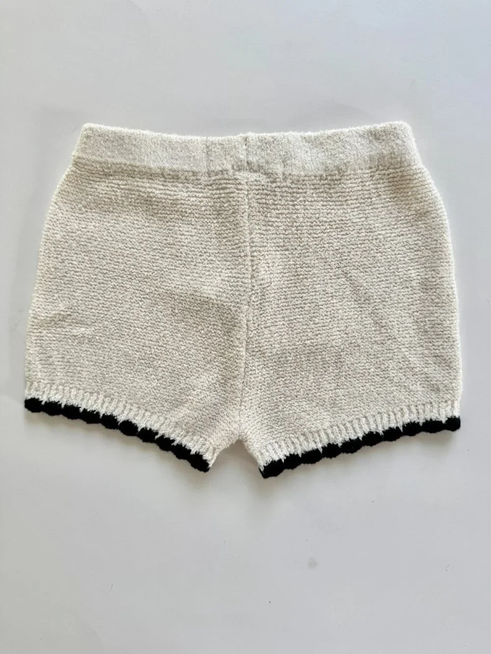 Zara Girls Knit Shorts Sz 3-4 (104) Black Trim NWT